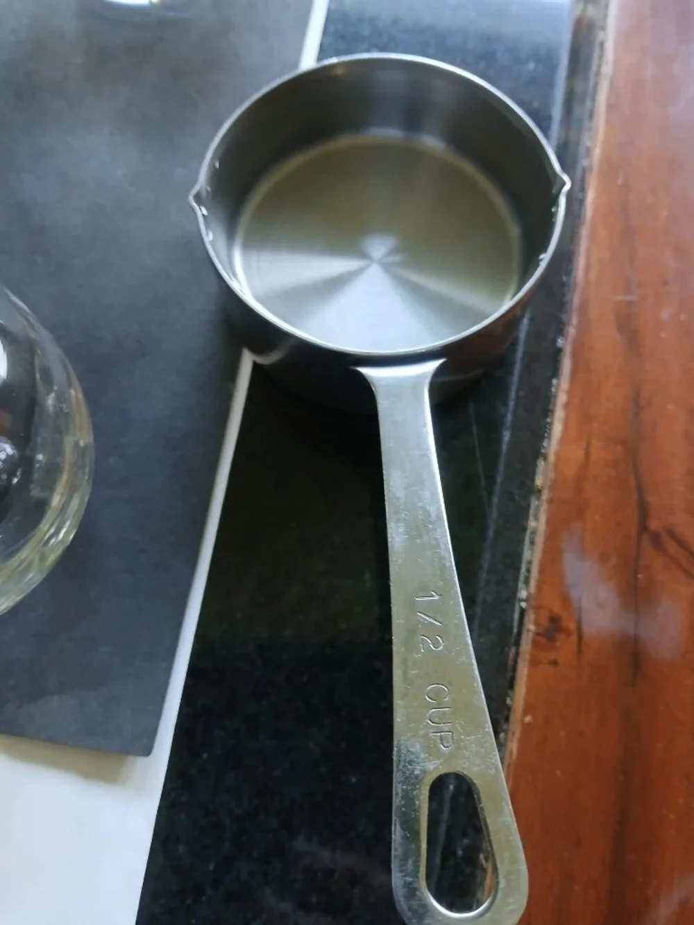 Vintage glass barware roly poly silver band MCM barware  flaws